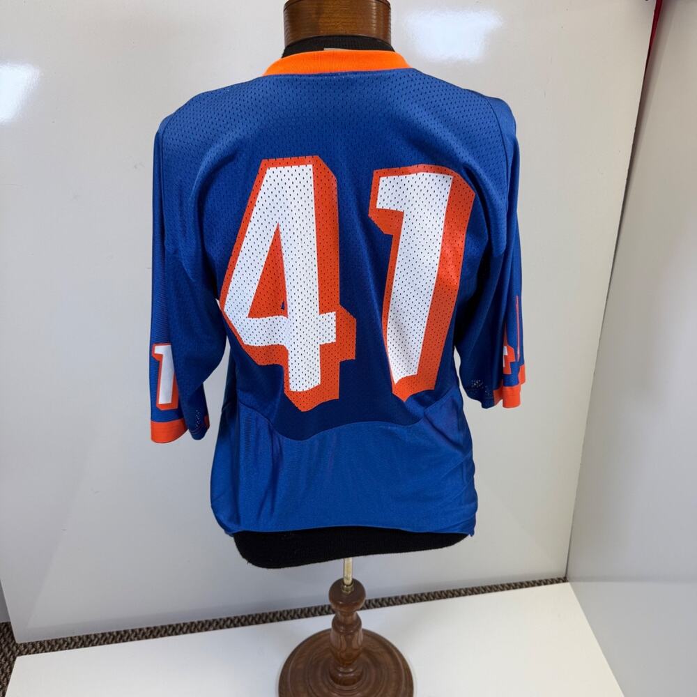 Vtg Nike Team #41 Boise State Broncos BSU Football Jersey Blue Orange Sz Med - Picture 3 of 6